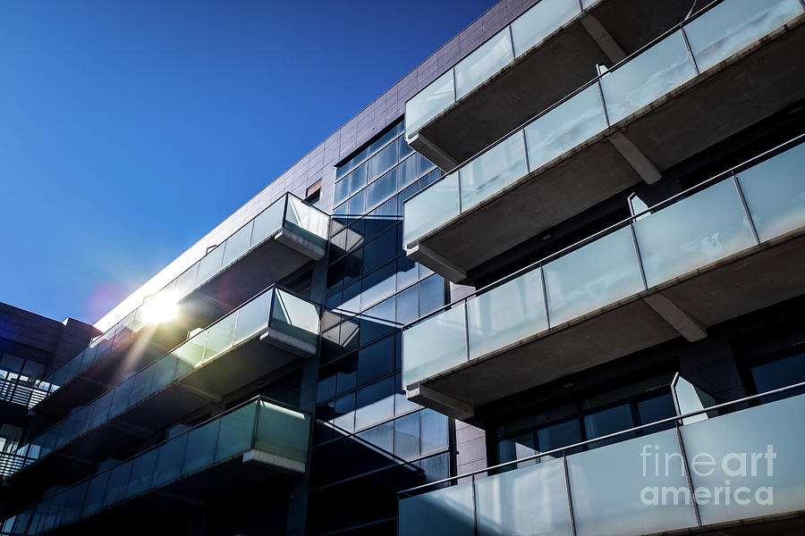 Business Office Buildings Without Activity, With Calm Blue Tones Photograph