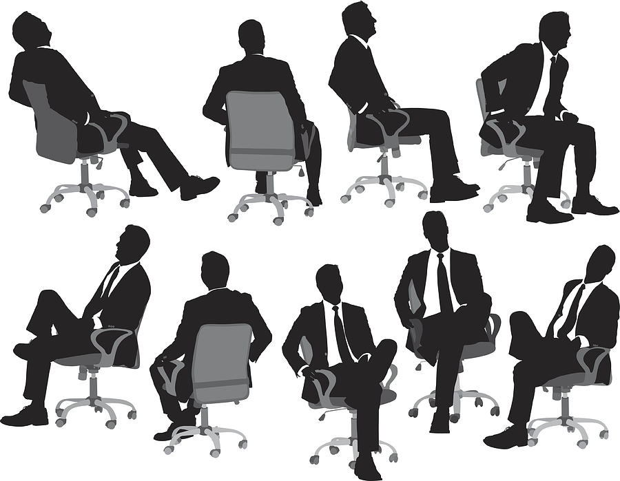 Business sitting on chair Drawing by 4x6