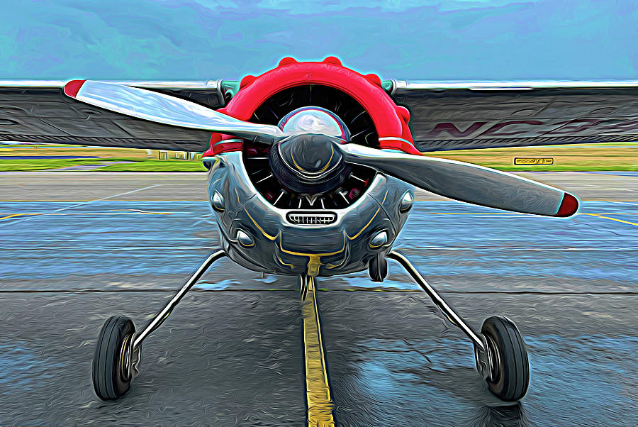 Businessliner Cessna C-195 Expressionism Edit Photograph by Bill Swartwout