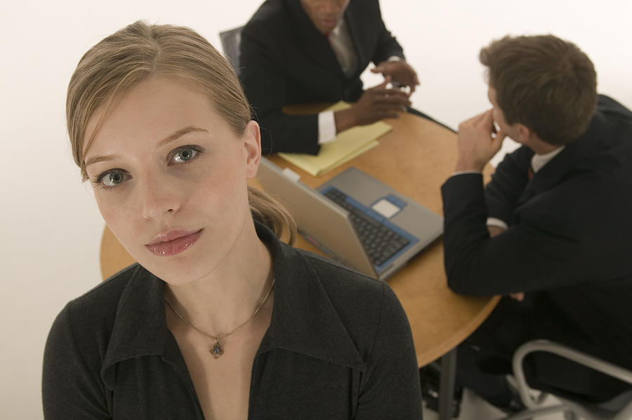 Businesswoman in conference room Photograph by Comstock Images