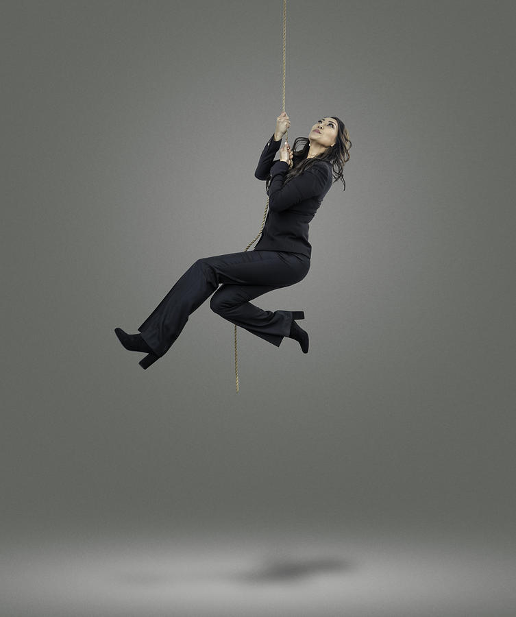 Businesswomen at the end of her rope Photograph by Pick-uppath