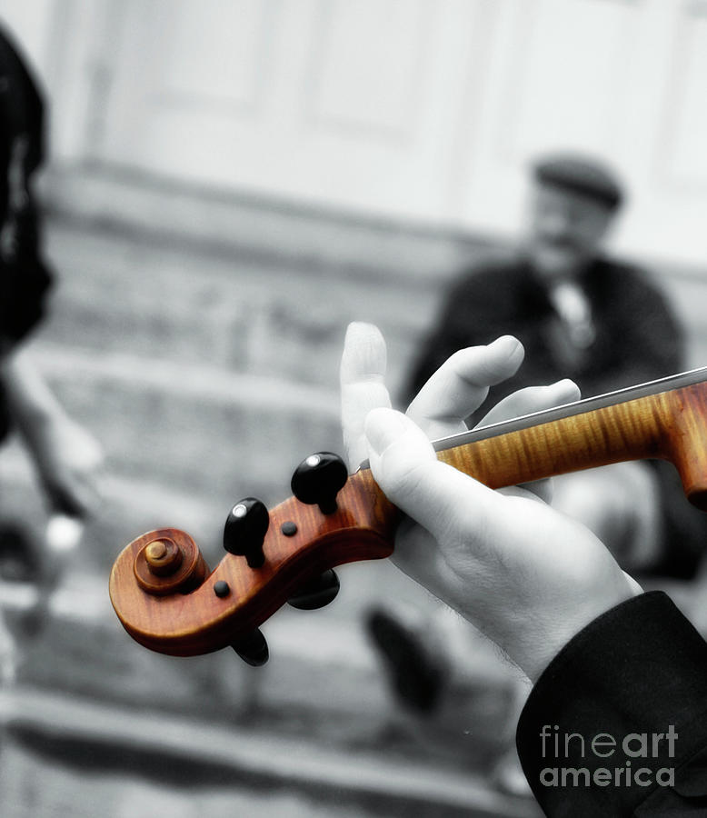 Violin Photograph - The Art Of Busking by Steven Digman Violin Photograph - The Art Of Busking by Steven Digman