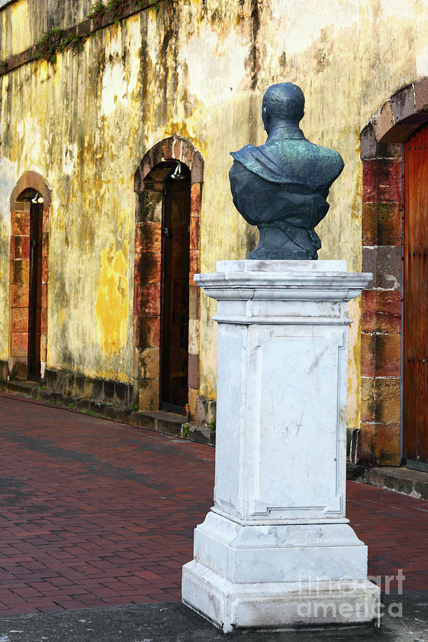 Bust in Plaza de Francia Panama City Photograph by James Brunker
