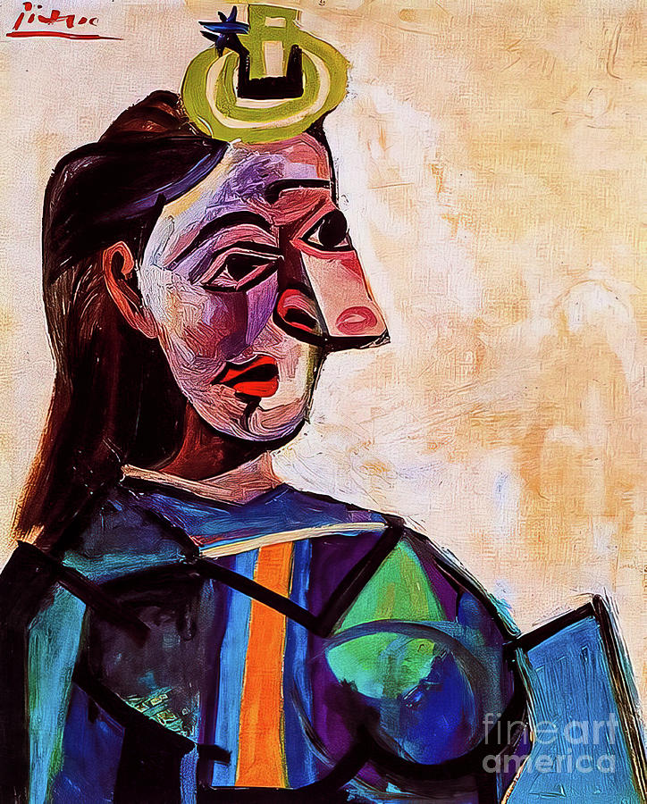 Bust of a Woman by Pablo Picasso 1941 Painting by Pablo Picasso