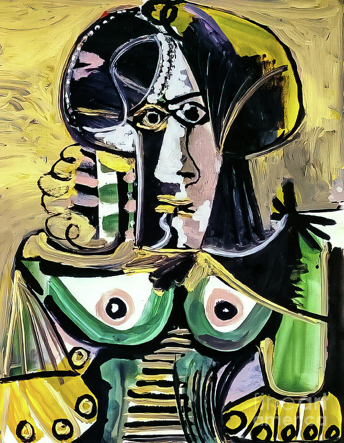 Bust of a Woman by Pablo Picasso 1971 Painting by Pablo Picasso