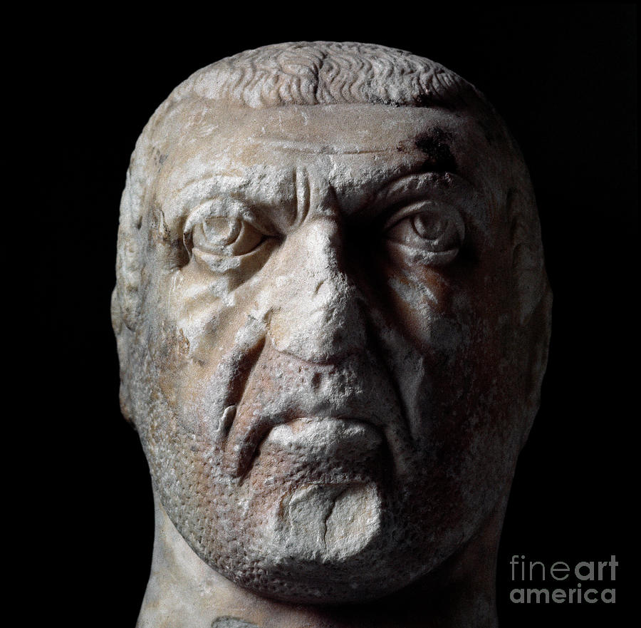 Bust of Diocletian Sculpture by Roman