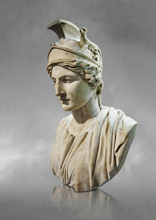 Bust of Rome Roman Statue - Louvre Museum Paris Photograph by Paul E Williams