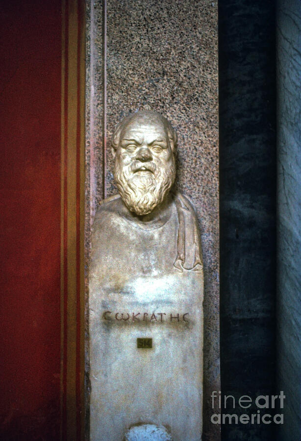Museums Photograph - Bust of Socrates by Bob Phillips