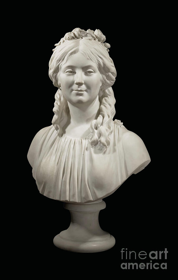 Bust of the Countess Jean-Isaac de Thellusson de Sorcy Painting by Jean-Antoine Houdon