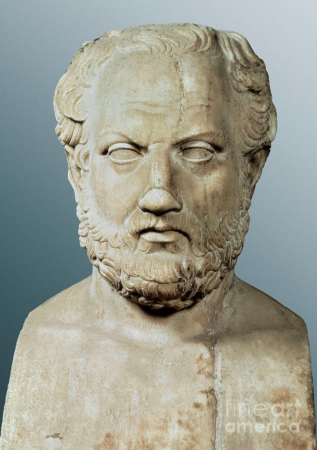 Bust Of Thucydides Athens, After 460 Bc-397 Bc, Athenian General And Historical, Marble Statue Sculpture by Greek School