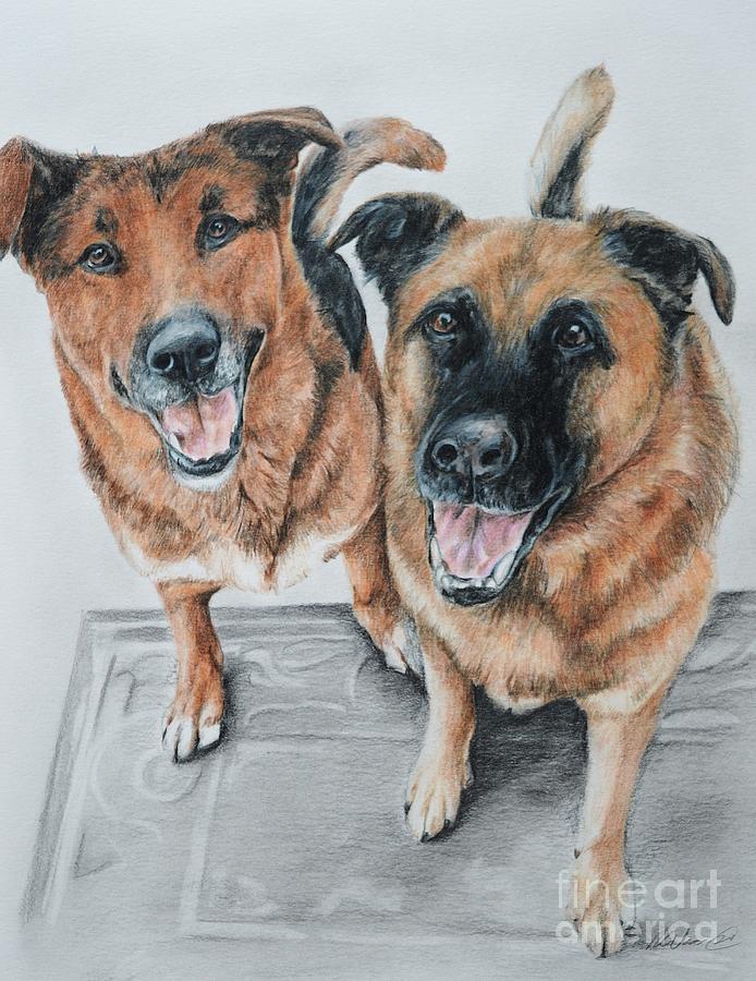 Buster and Chuck  Drawing by Meagan  Visser