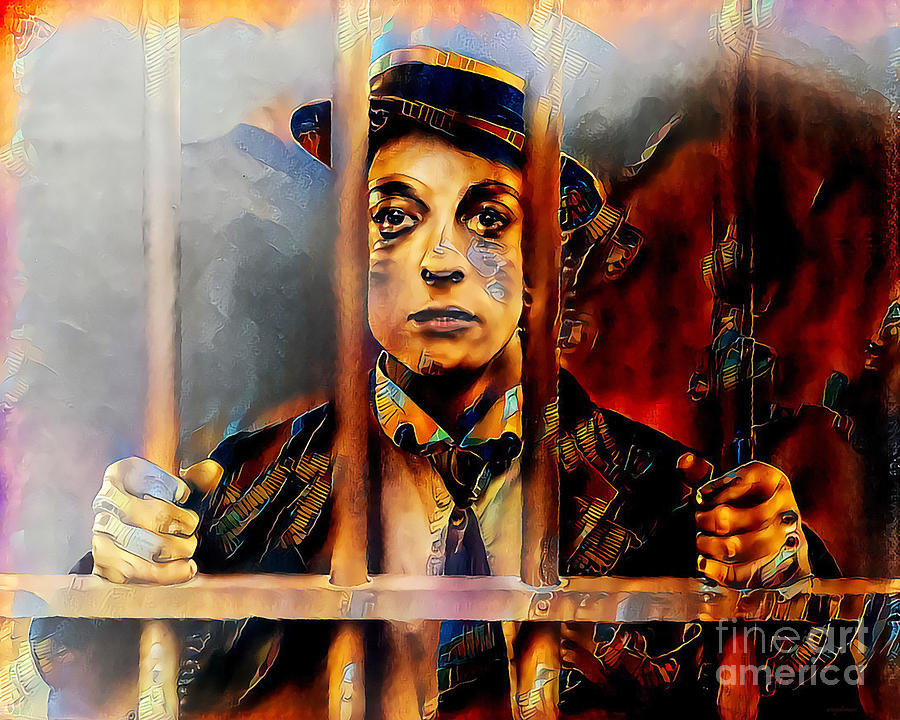Buster Keaton in Nostalgic Painterly Colors 20200515 Photograph by Wingsdomain Art and Photography
