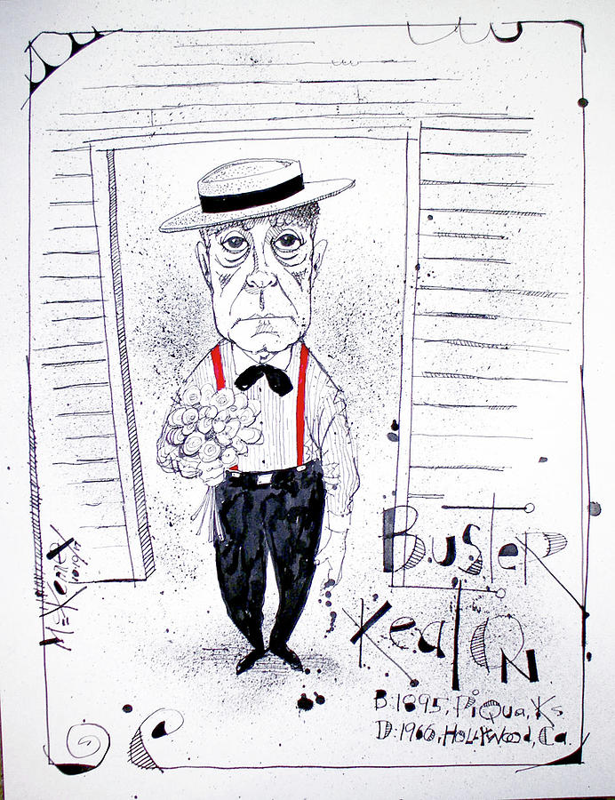 Buster Keaton Drawing by Phil Mckenney