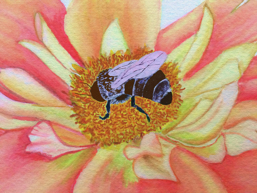 Busy Bee Painting by Deborah League