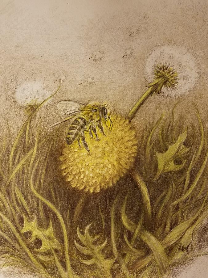 Busy Bee Drawing by Laura Roy | Fine Art America