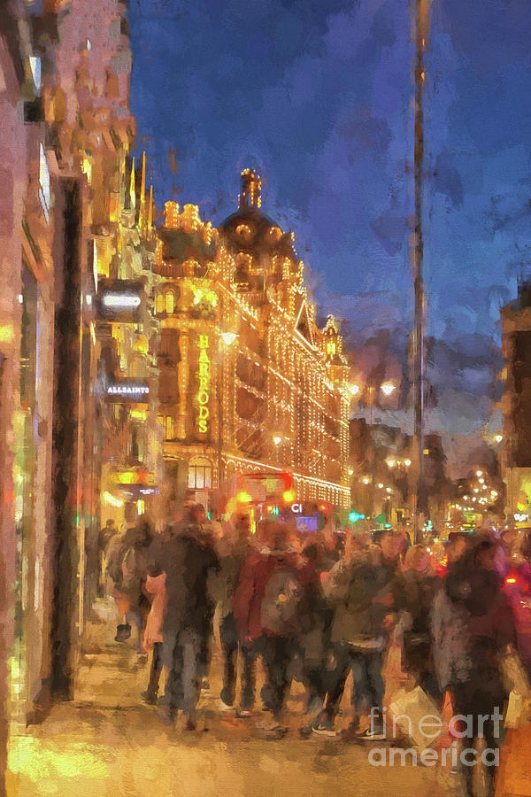 Busy Brompton road in London at dusk Photograph by Patricia Hofmeester