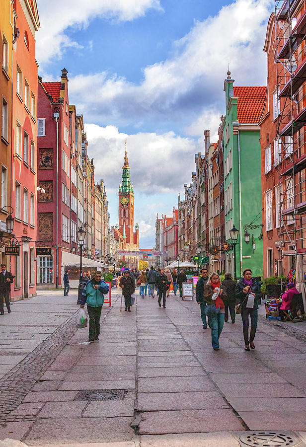 Busy Streets of Gdansk Photograph by Robert Bolla