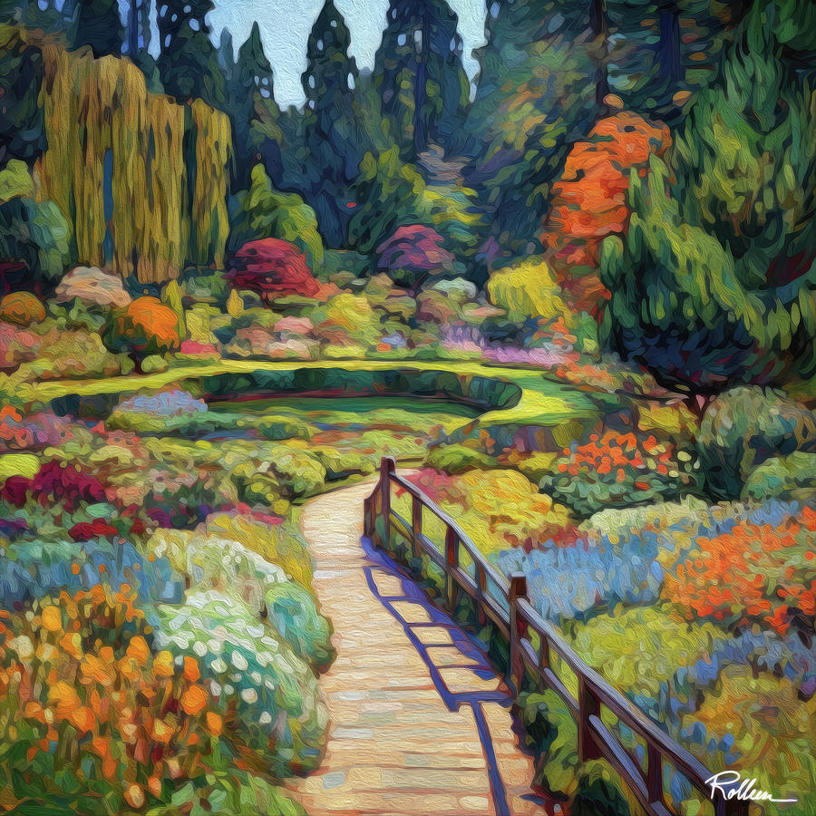 Butchart Gardens Digital Art by Rolleen Carcioppolo - Fine Art America