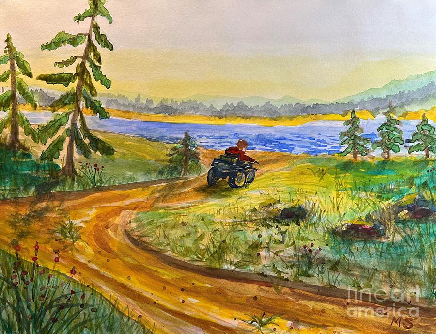 Butler Lake Painting by Monika Shepherdson