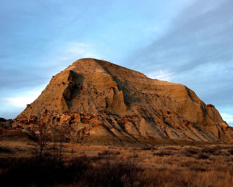 Butte in the Evening Light Photograph by Amanda R Wright