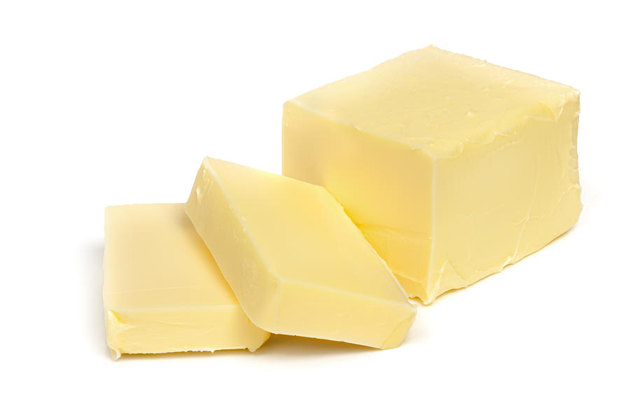 Butter Isolated on White Photograph by Robynmac
