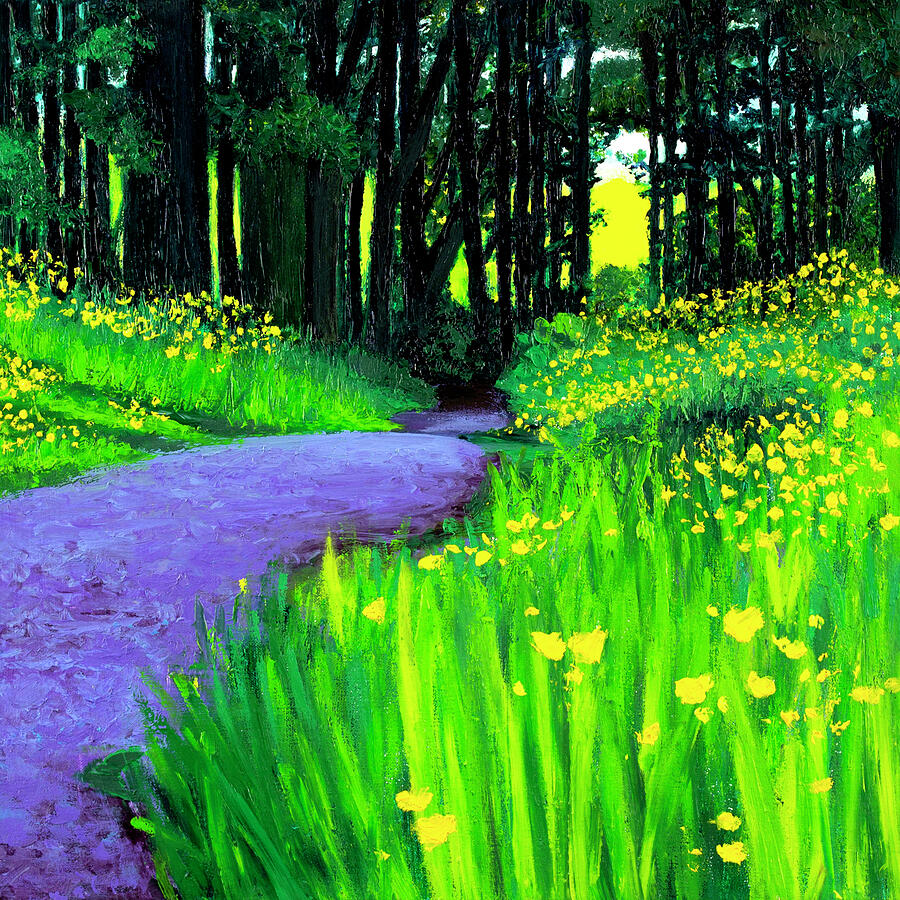 Buttercup Braes Painting by Lorraine McMillan