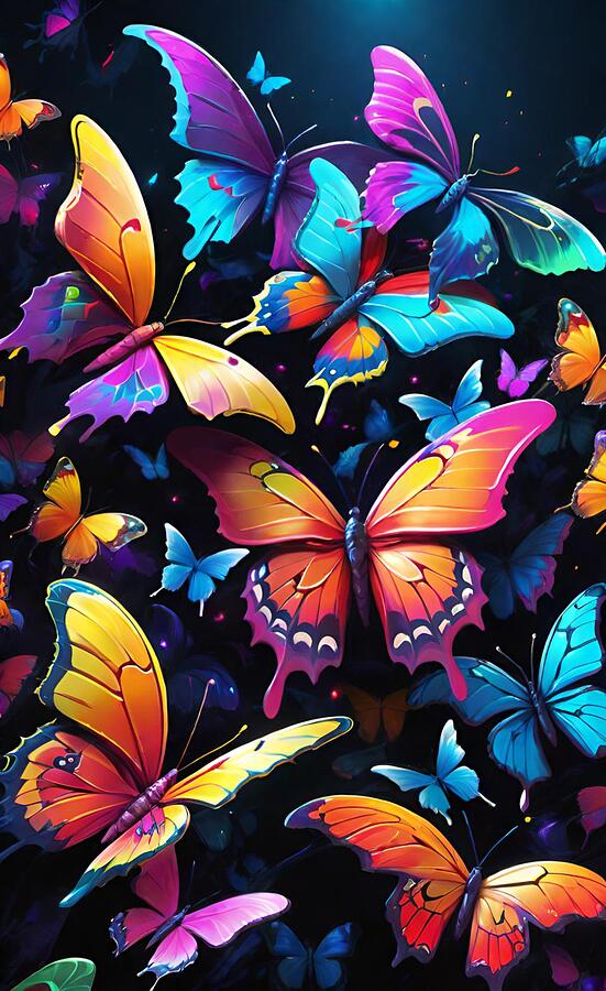 Nature Painting - Butterflies 2 by John Palliser