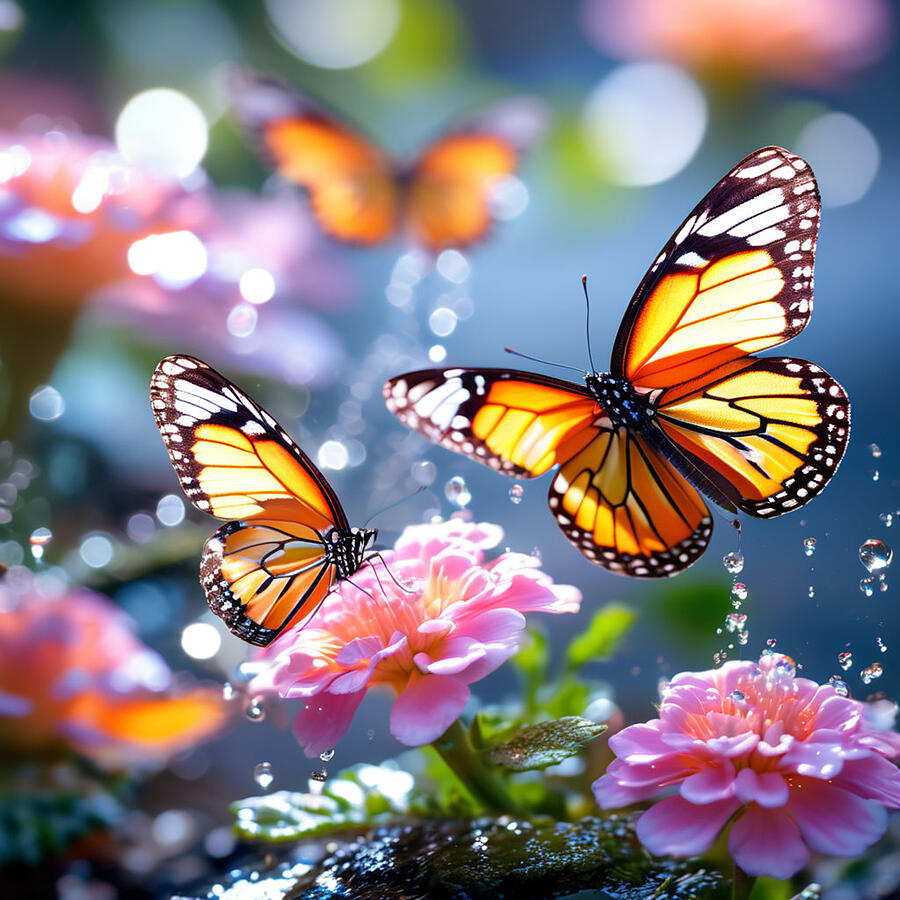 Flower Photograph - Butterflies 3 by John Palliser