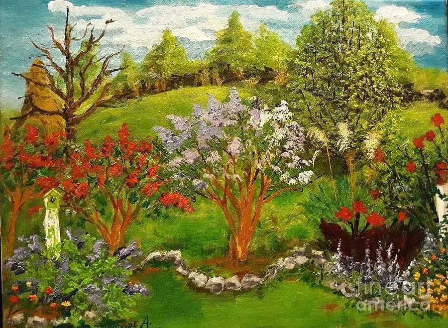 Butterflies and Hummingbird Haven Painting by Theodore Brooks - Fine ...