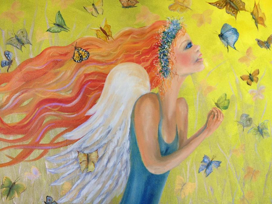 Butterflies are Free Painting by Barbara Landry