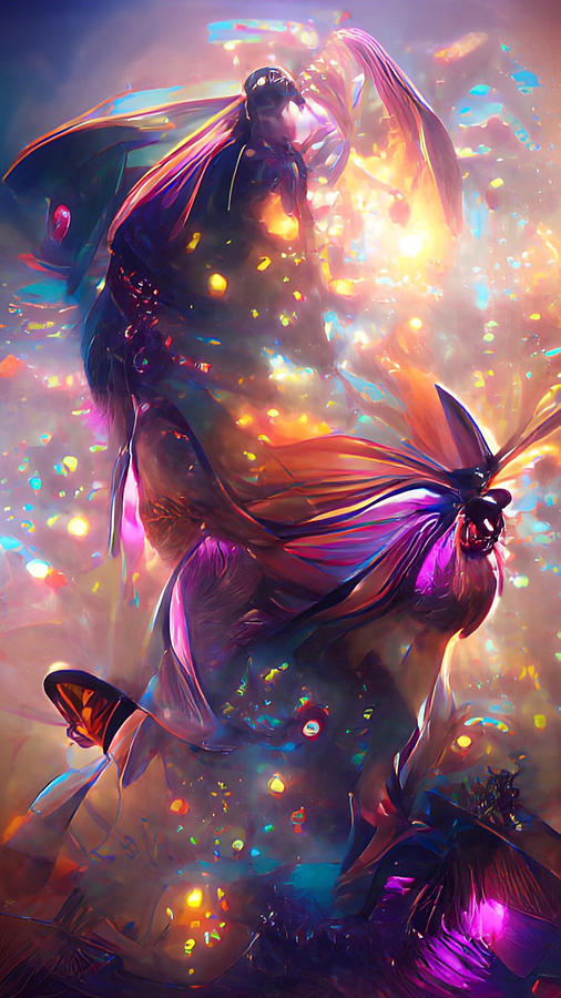 Butterflies In the LIght Digital Art by Vennie Kocsis