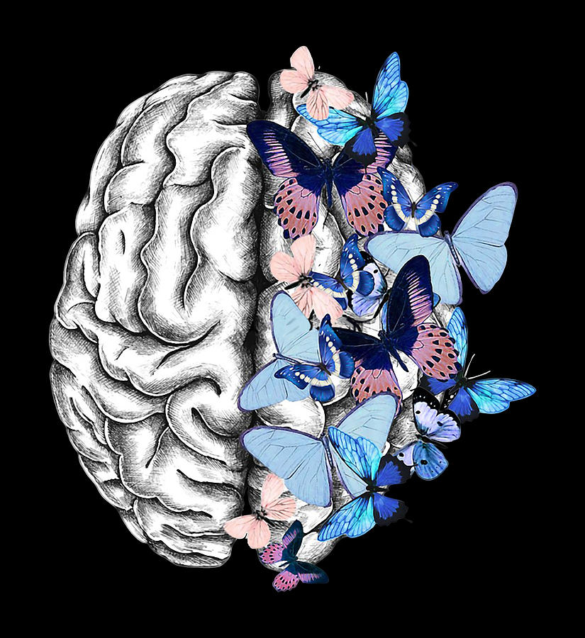 Butterflies Mental Health Brain Psychology Digital Art by Alexandra K ...