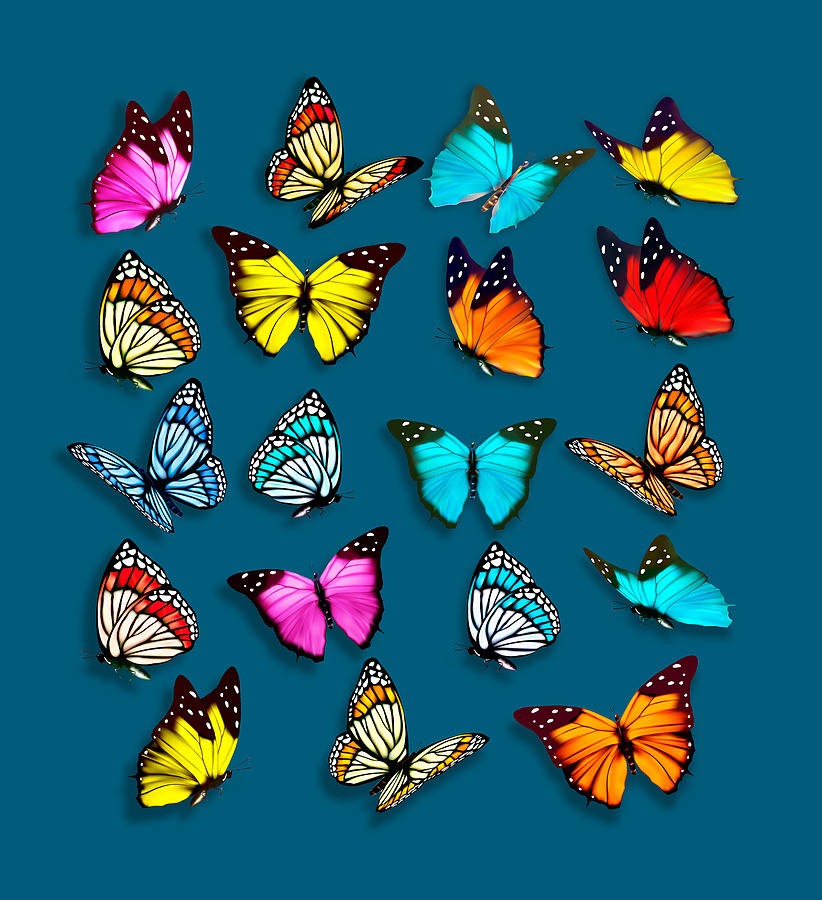 Butterflies Painting by Tony Rubino