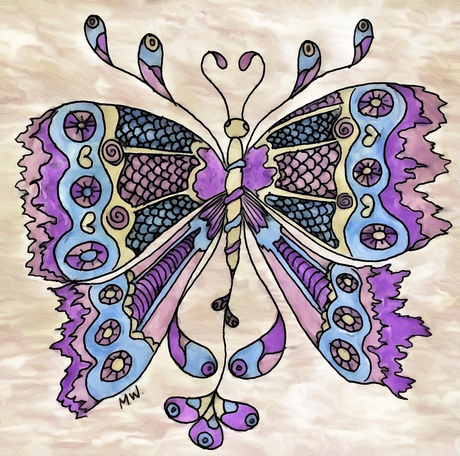 Butterfly 2 Mixed Media by Megan Walsh