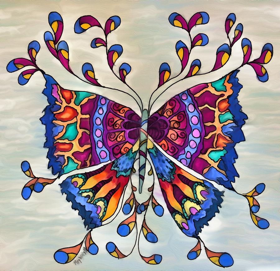 Butterfly 3 Mixed Media by Megan Walsh