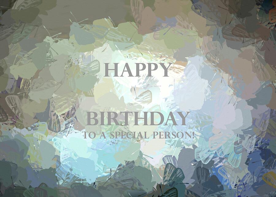 Butterfly Abstract Birthday Card Photograph by Barbie Corbett-Newmin