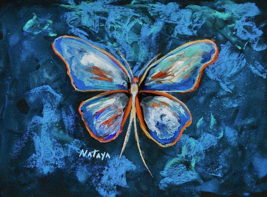 Butterfly Blue Pastel by Nataya Crow