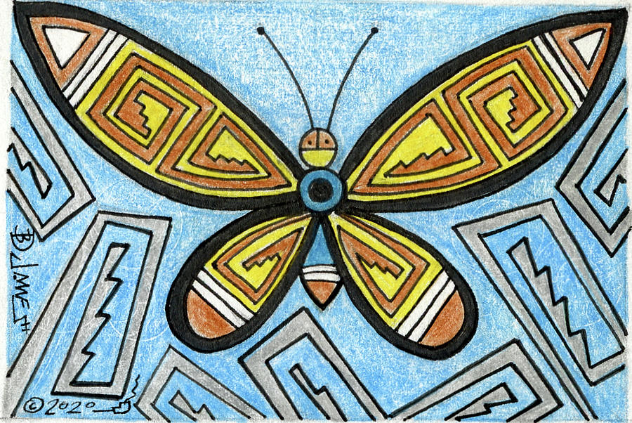 Butterfly Breeze 1 - ACEO Drawing by Dalton James