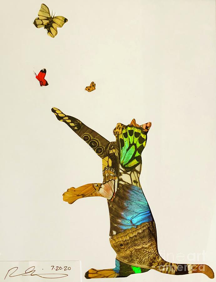 Butterfly Cat Mixed Media by Ryan Smithson Butterfly Cat Mixed Media by Ryan Smithson