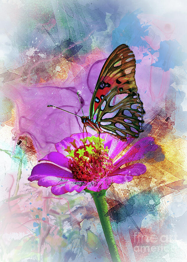 Yellowstone National Park Digital Art - Butterfly - Clr by Anthony Ellis