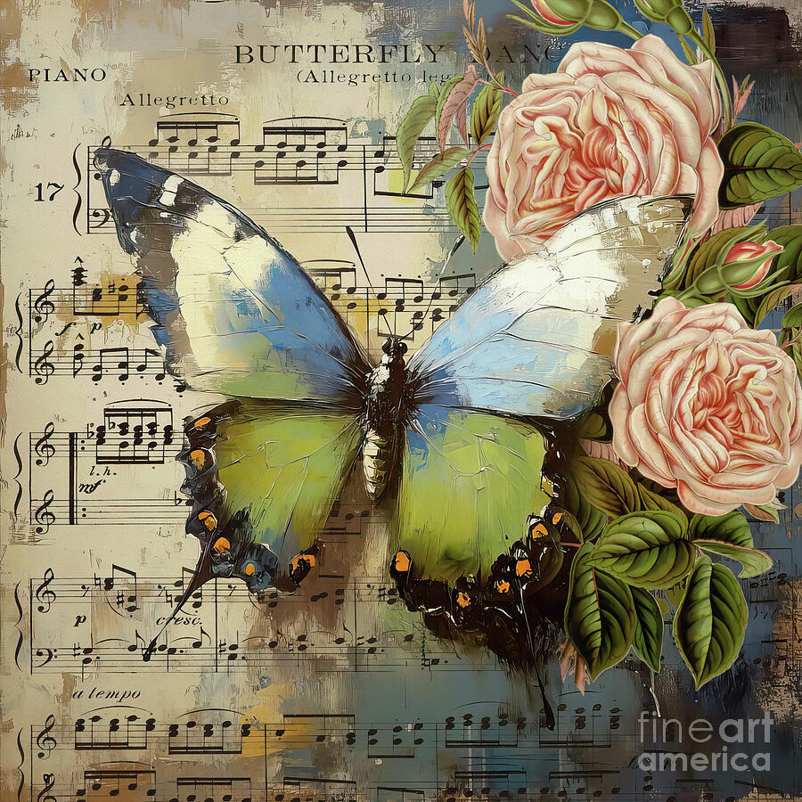 Butterfly Dance Print Painting by Tina LeCour Butterfly Dance Print Painting by Tina LeCour