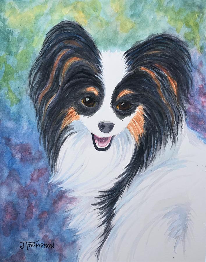 Papillon Painting - Butterfly Dog by Judy Thompson