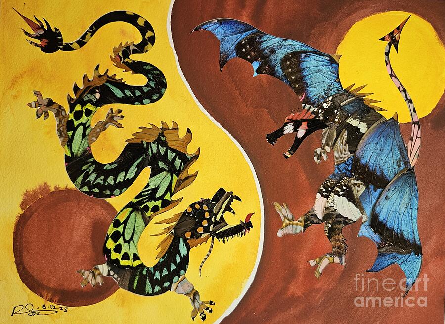 Butterfly Mixed Media - Butterfly Dragon Yin Yang by Ryan Smithson Butterfly Mixed Media - Butterfly Dragon Yin Yang by Ryan Smithson