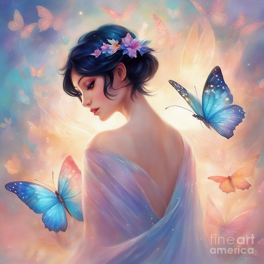 Butterfly Dream Girl Digital Art by Ian Mitchell