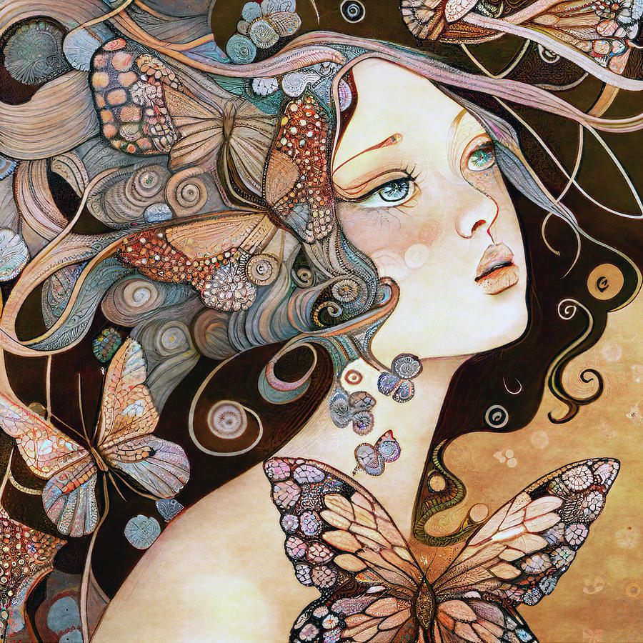 Butterfly Dreams Mixed Media by Jacky Gerritsen