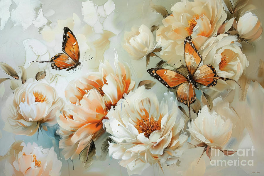 Butterfly Enlightenment 3 Painting by Tina LeCour