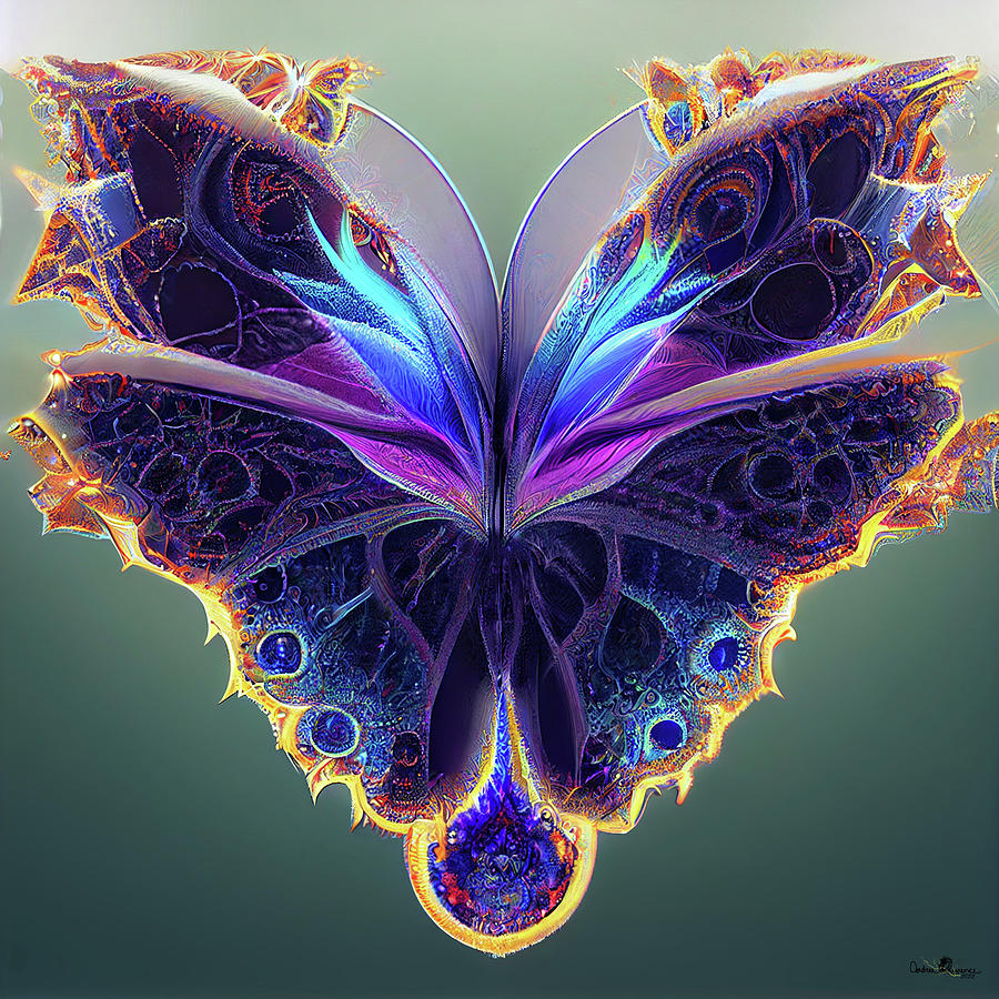 Butterfly Fractal 6 Digital Art by Andrea Lawrence - Fine Art America