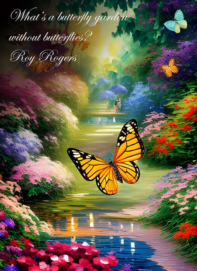 Butterfly Garden 1 Digital Art by Beverly Read