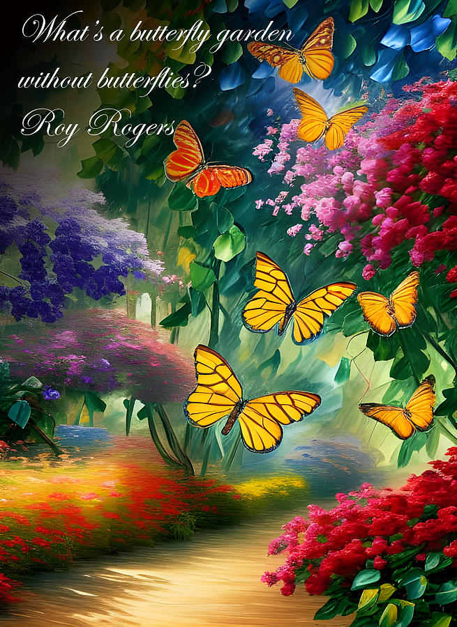 Butterfly Garden 2 Digital Art by Beverly Read