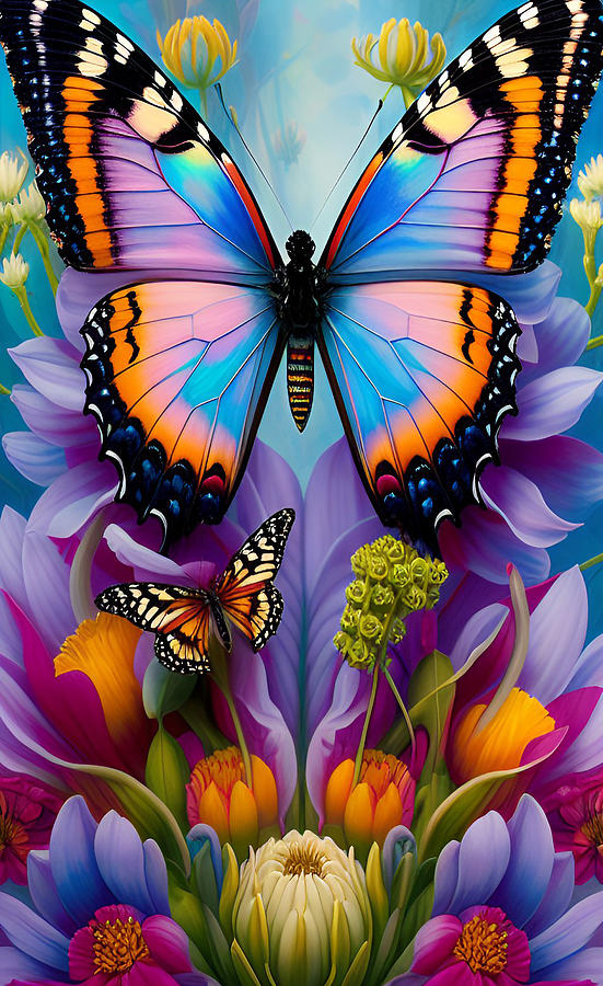 Butterfly Garden Digital Art by La Moon Art - Fine Art America